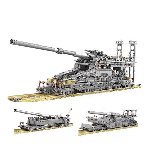 Brick Toy Heavy Gustav Railway Gun WW2 with 3 Soldiers – The Brick Armory